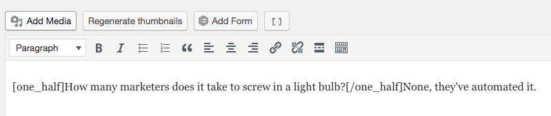 how to create columns in wordpress