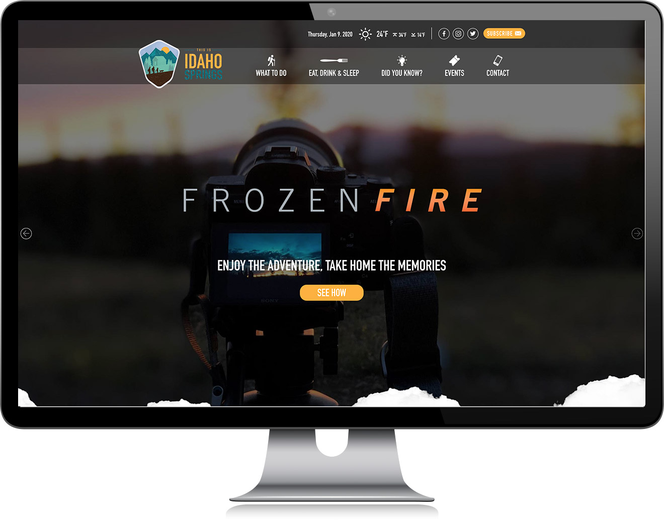 This IS Idaho Springs Website Homepage Design